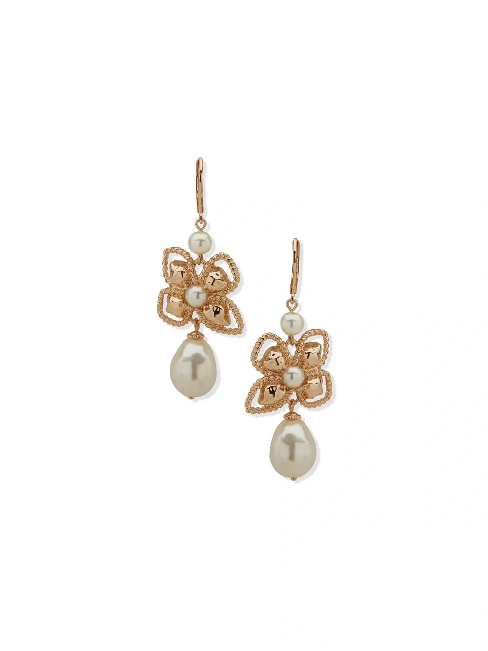 🌟🌟 Anne Klein Pearl Petal Earrings